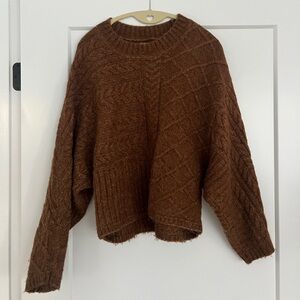 Abercrombie and Fitch Knit Sweater, Small, Brown